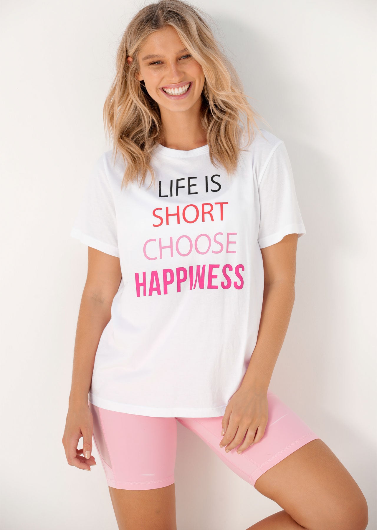 Lorna Jane Choose Happiness Tee - White