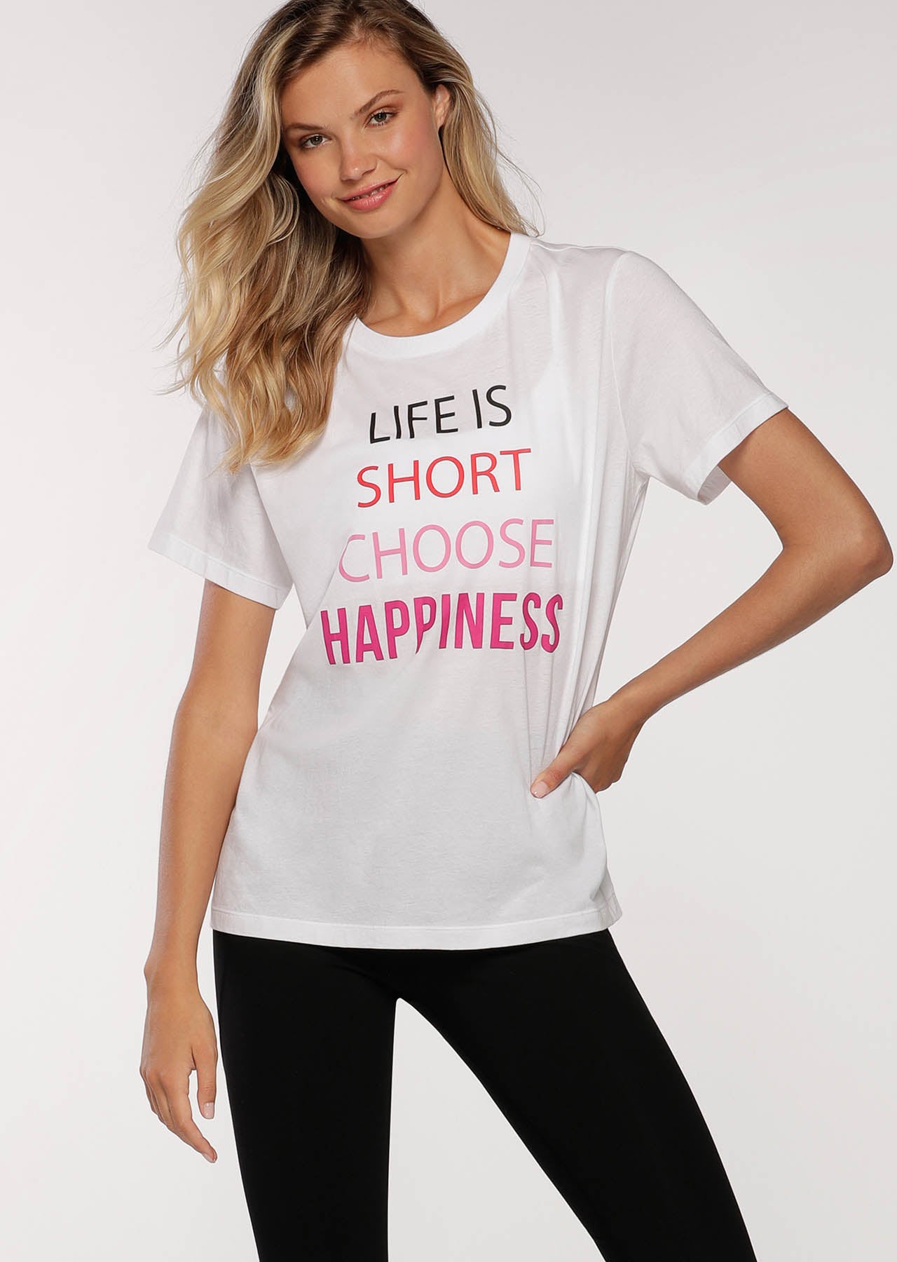 Lorna Jane Choose Happiness Tee - White