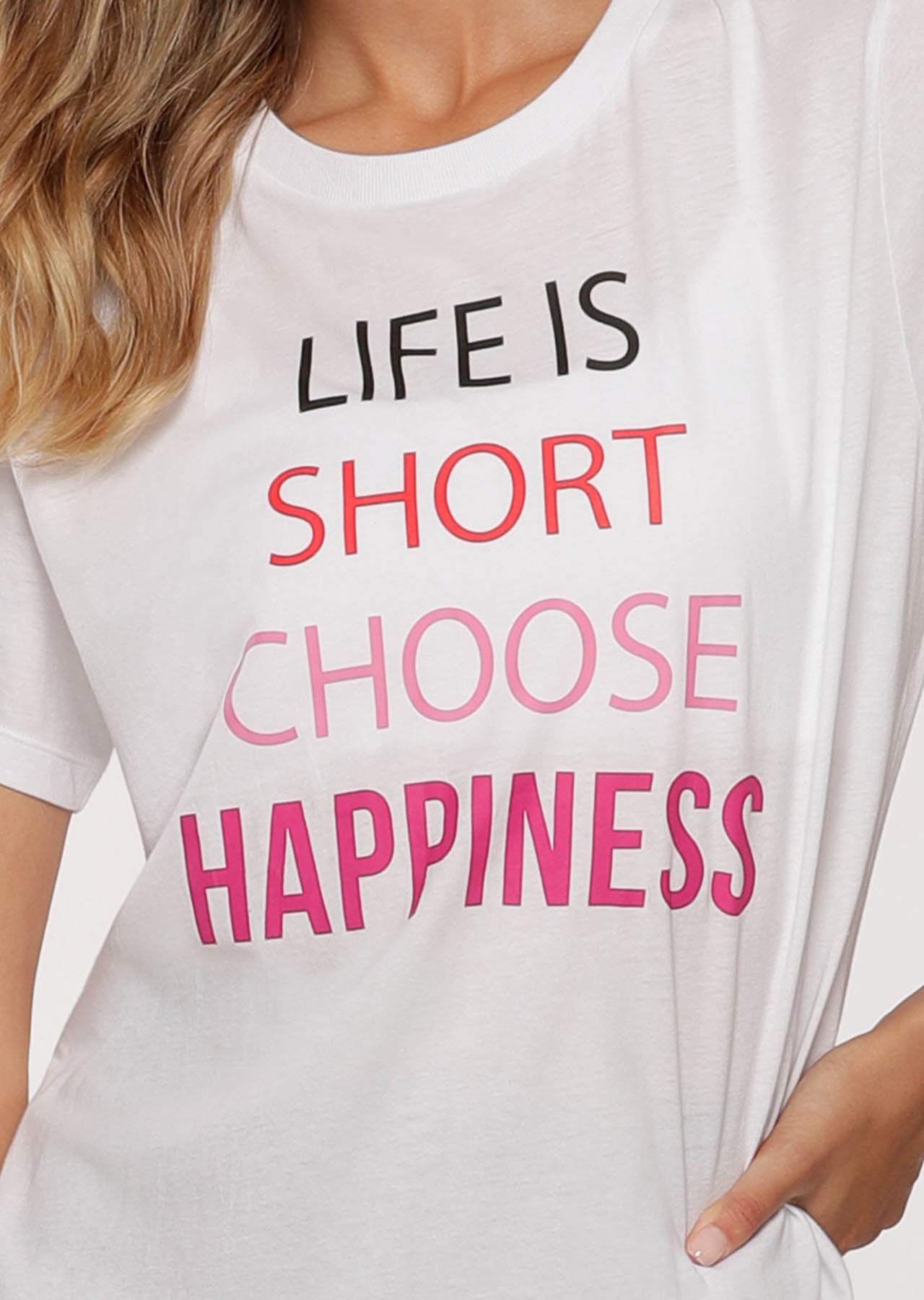 Lorna Jane Choose Happiness Tee - White