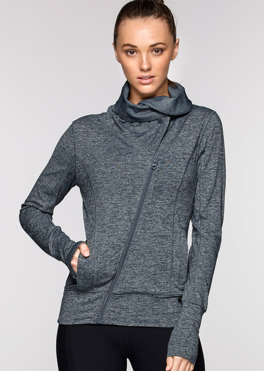 Lorna Jane Christie Excel Zip Through - Canyon Marl