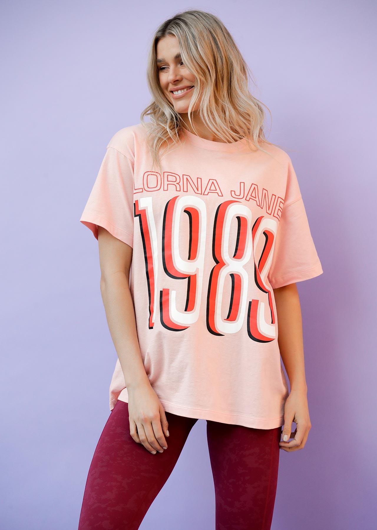 Lorna Jane Classic 1989 Oversized Tee - Ballerina