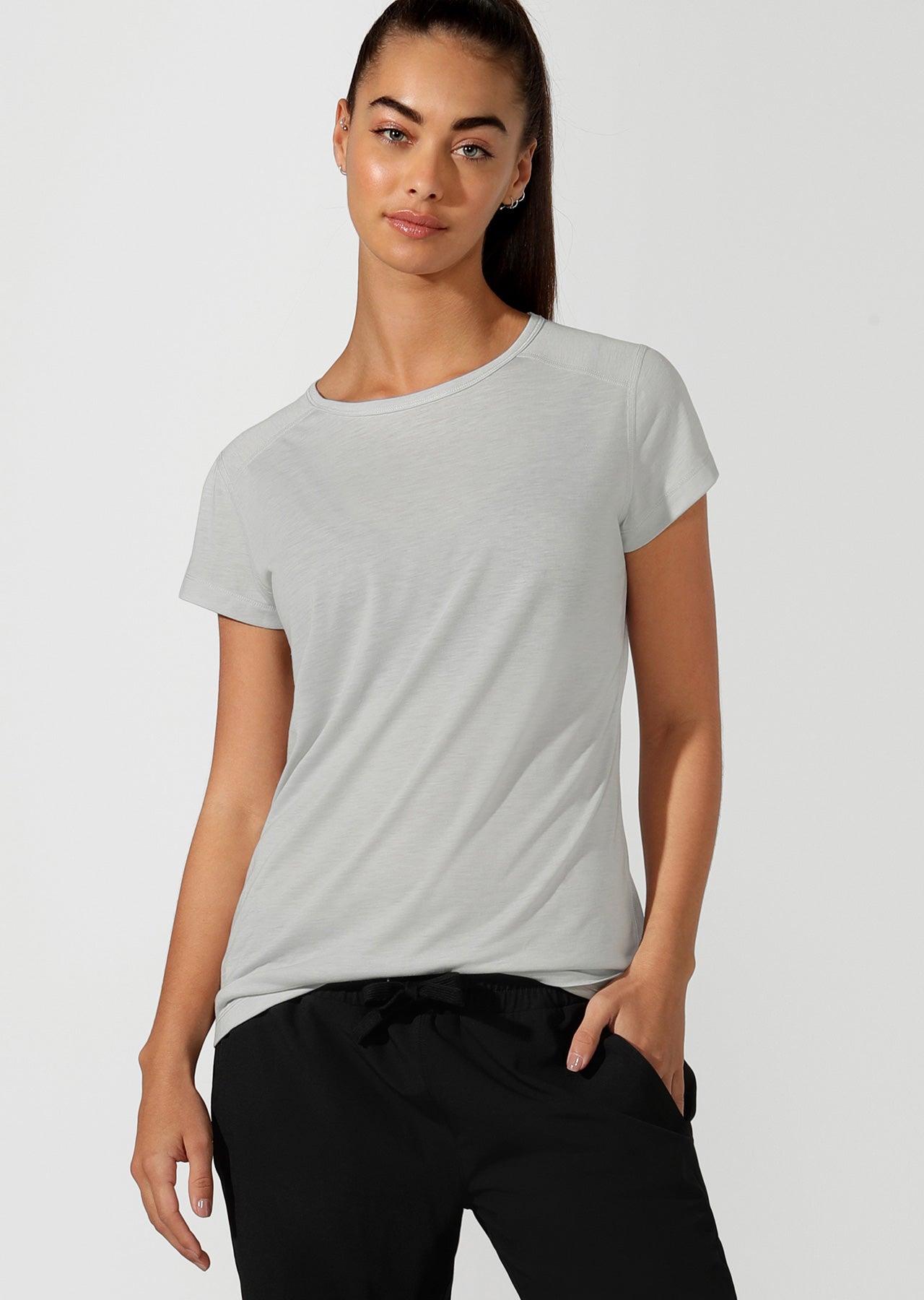 Lorna Jane Classic Active Tee - Grey Marl