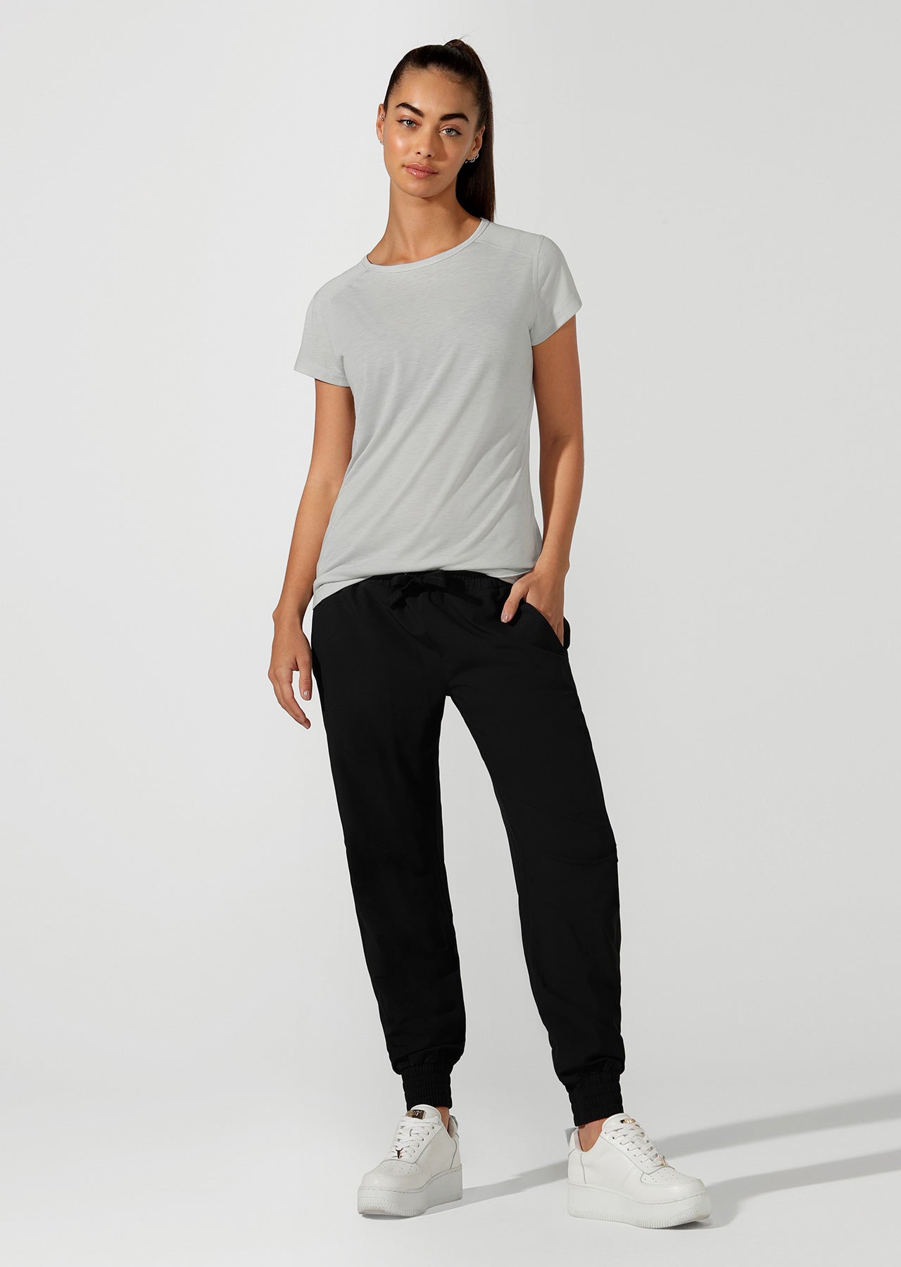 Lorna Jane Classic Active Tee - Grey Marl