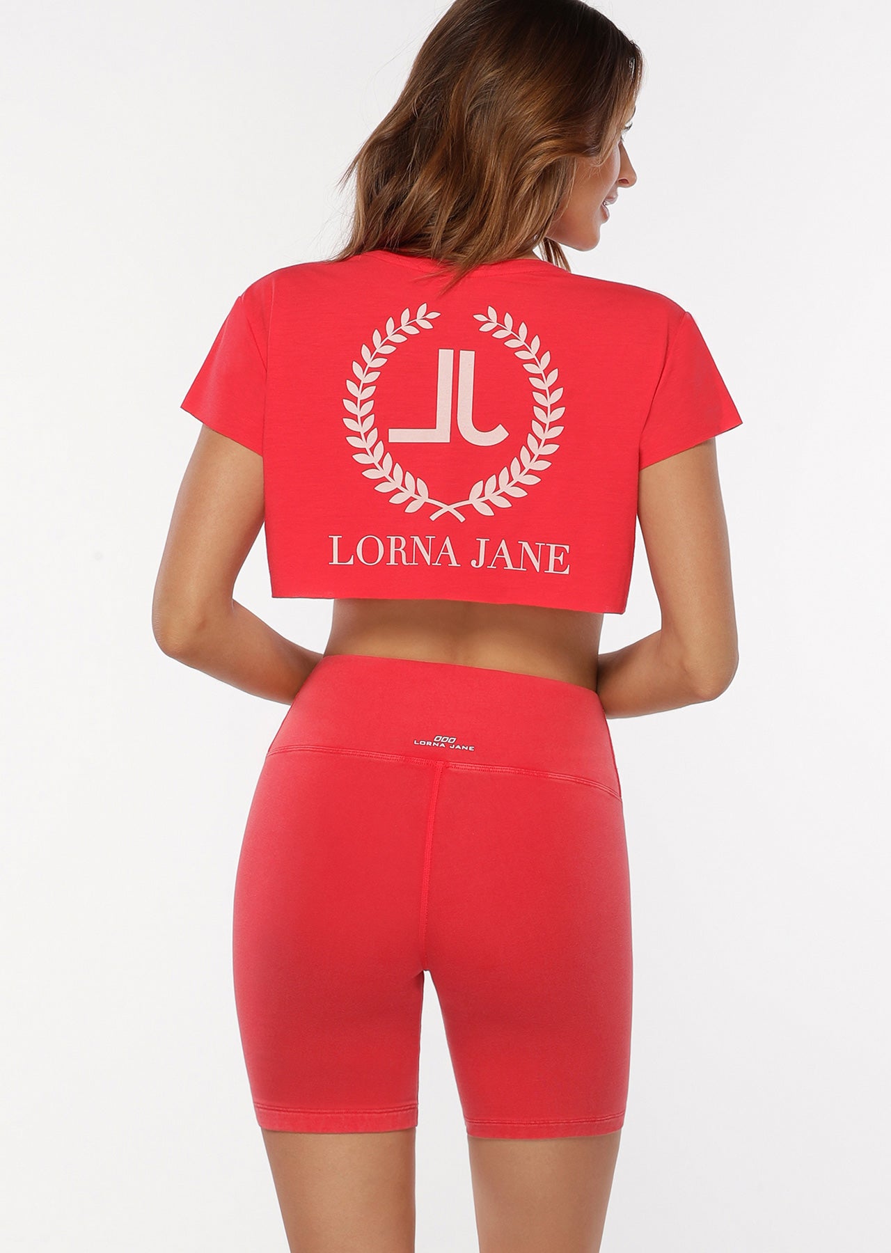 Lorna Jane Classic Cropped Active Tee - Washed Out Ginger
