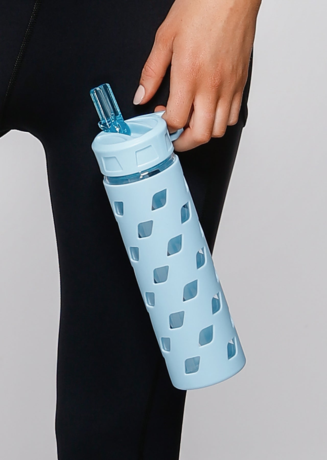 Lorna Jane Classic Glass Water Bottle - Blue Sky