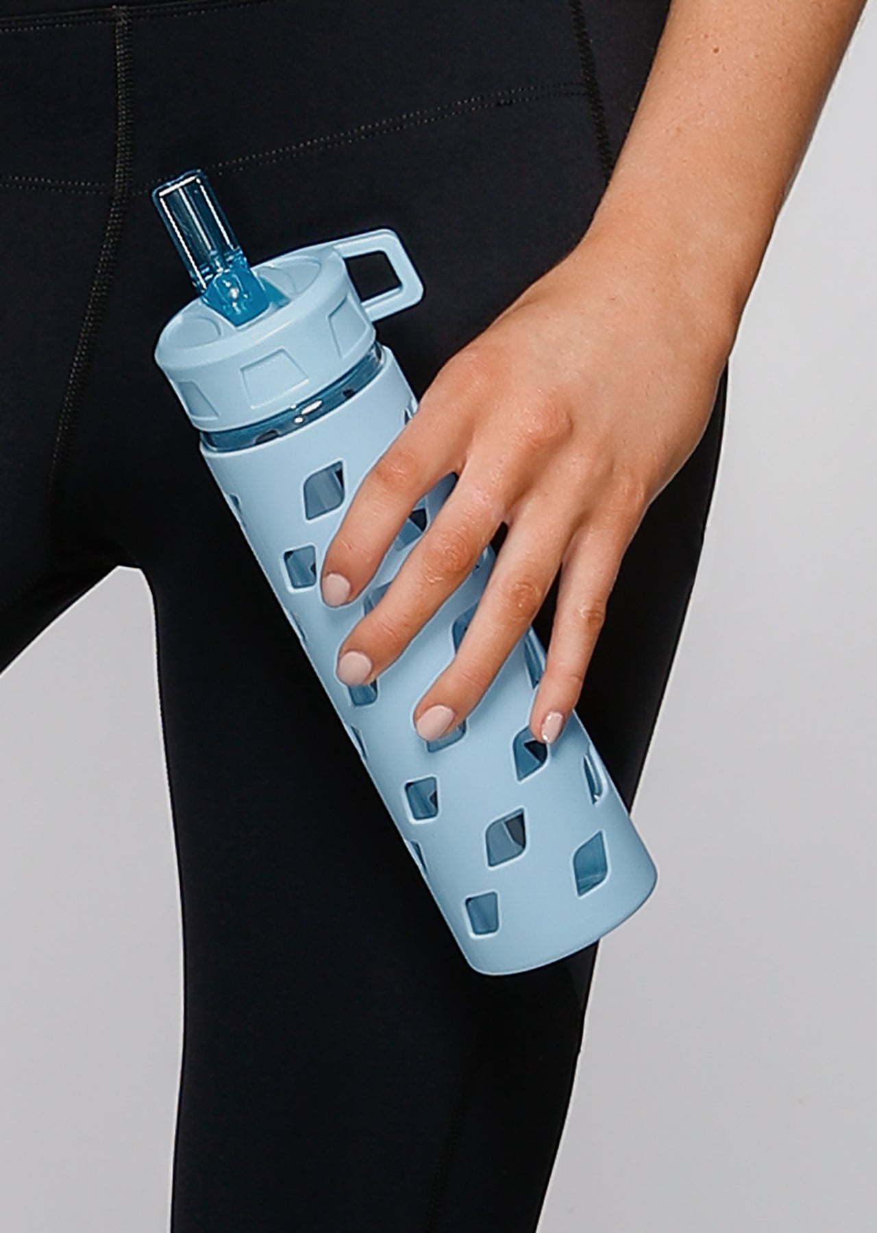 Lorna Jane Classic Glass Water Bottle - Blue Sky