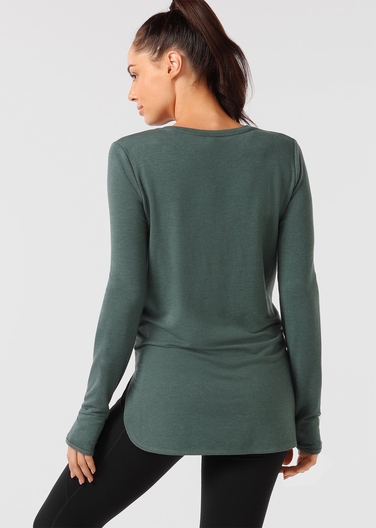 Lorna Jane Classic L/Slv Active Top - Military Marl