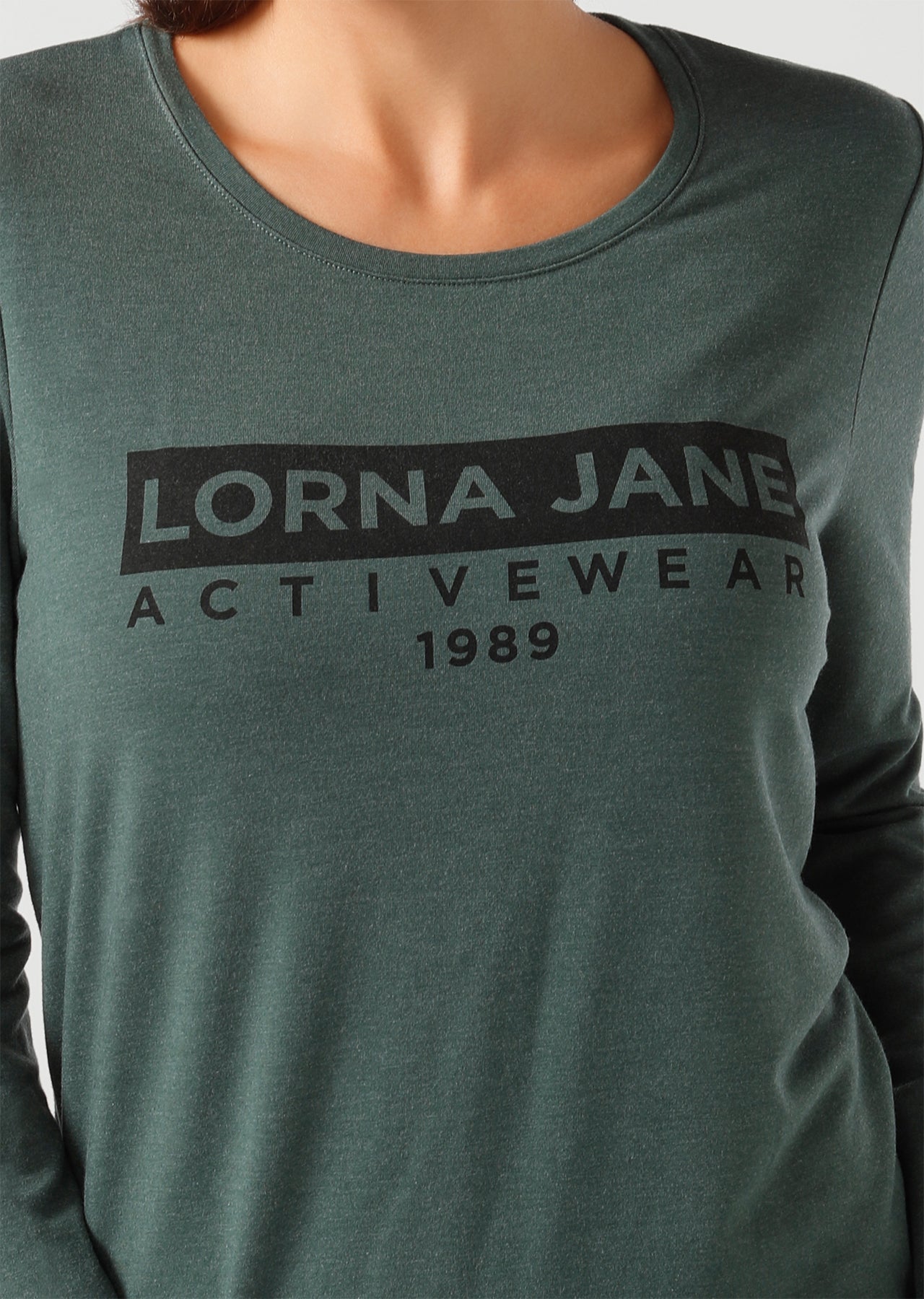 Lorna Jane Classic L/Slv Active Top - Military Marl