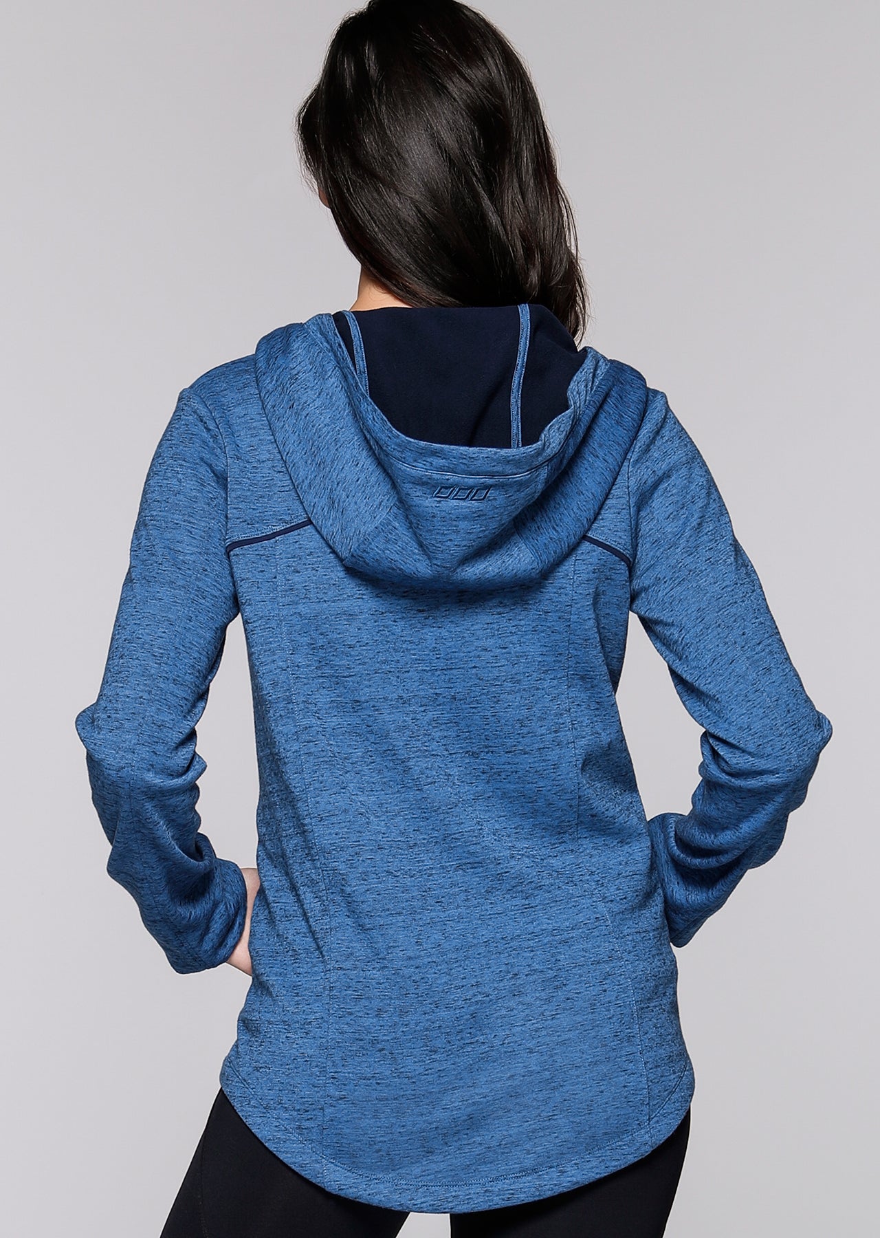 Lorna Jane Classic Luxe Active Jacket - Cosmic Dust/Ink Marl