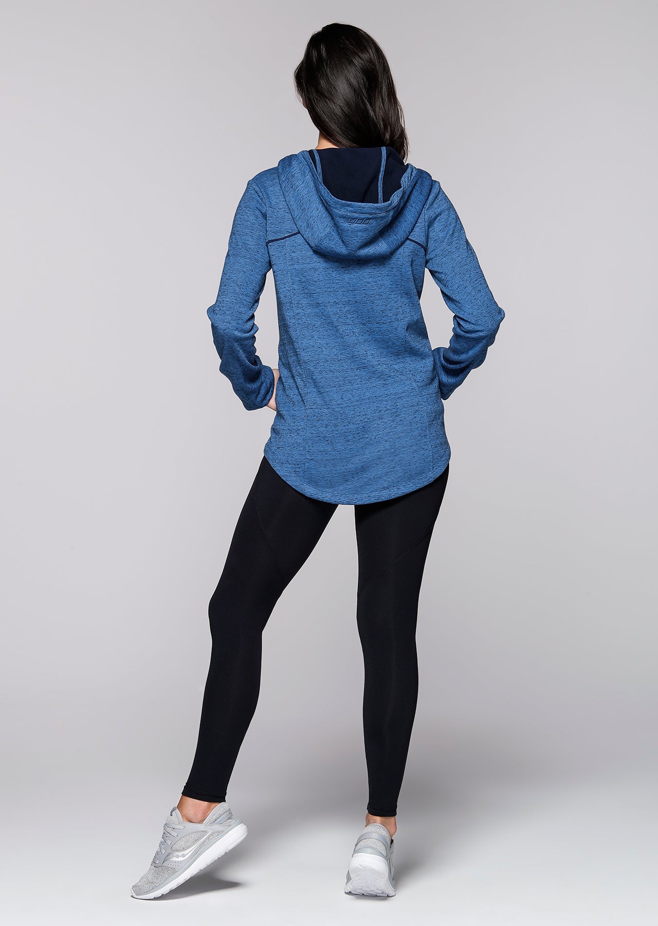 Lorna Jane Classic Luxe Active Jacket - Cosmic Dust/Ink Marl