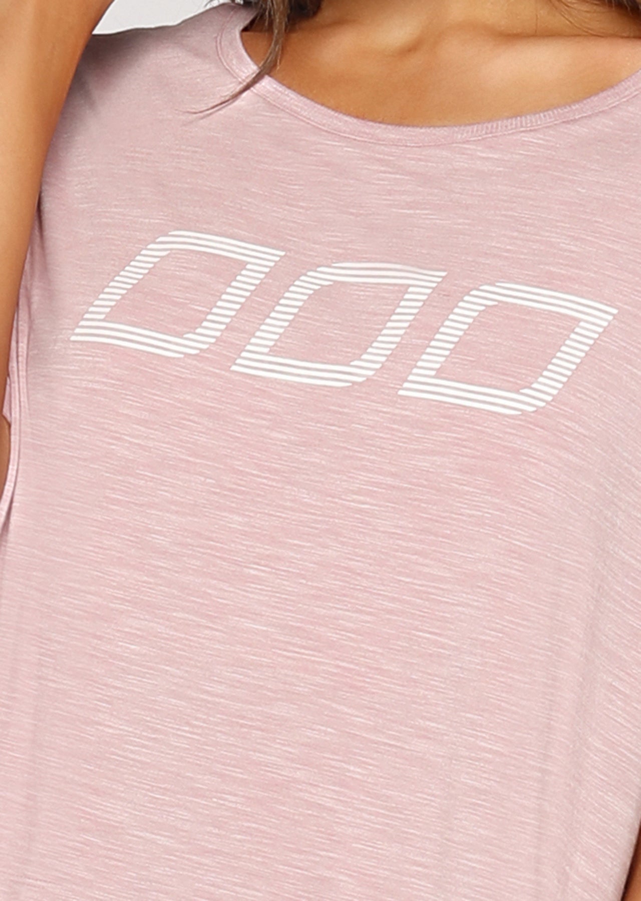 Lorna Jane Classic Oversized Tee - Dusty Rose Marl