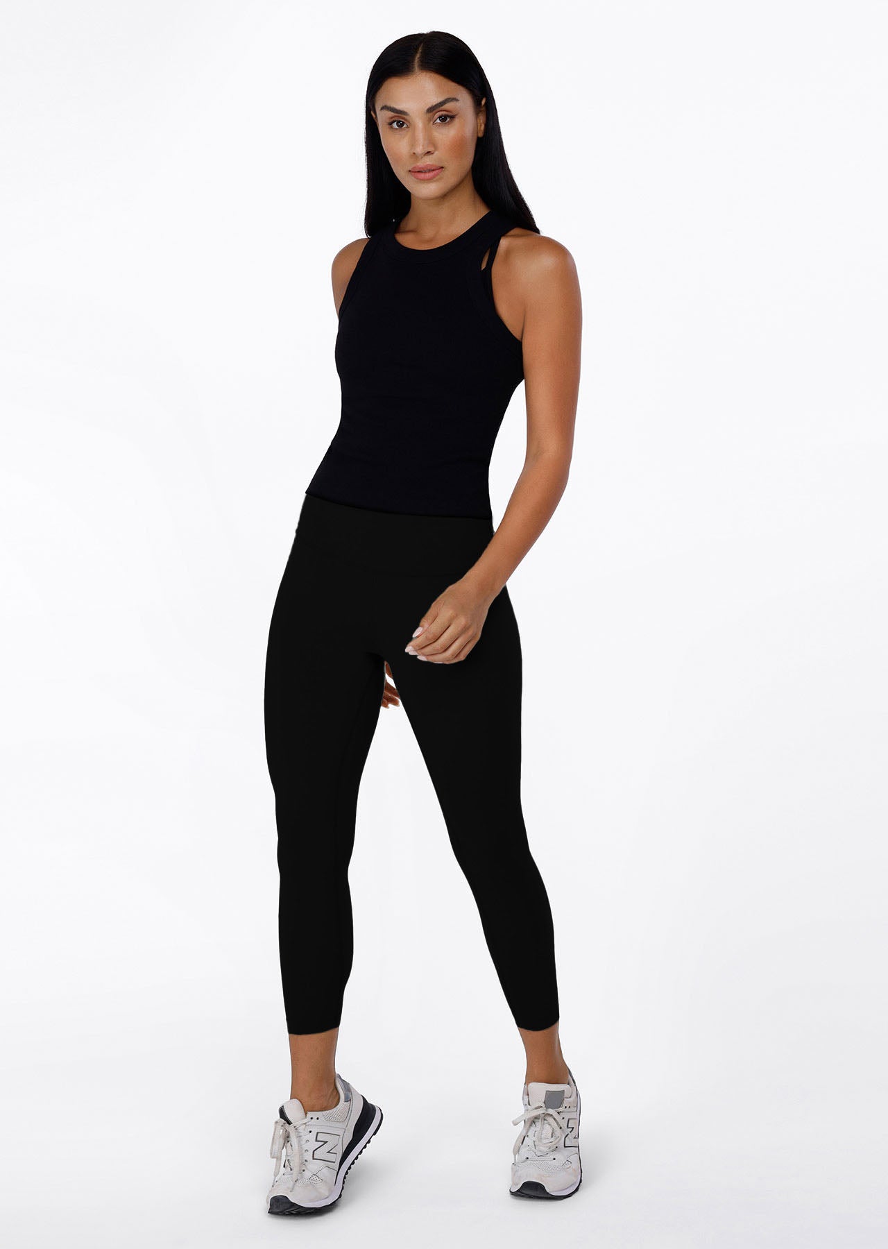 Lorna Jane Classic Ribbed Tank - Black