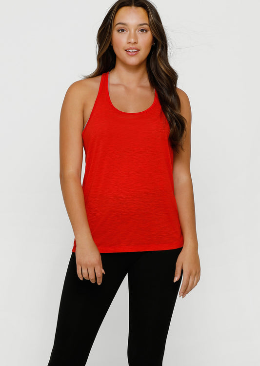 Lorna Jane Classic Slouchy Tank - Hot Tomato