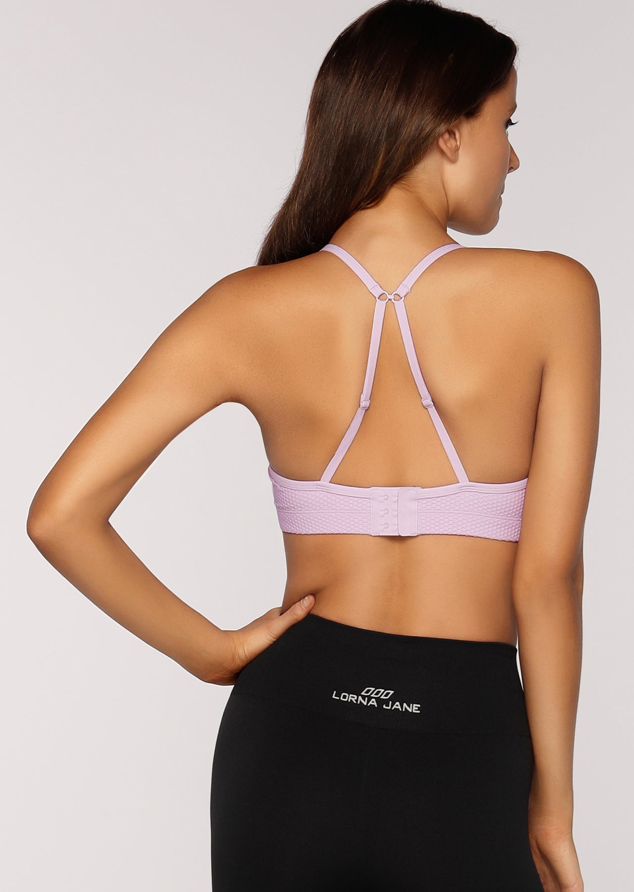 Lorna Jane Cleopatra Cage Sports Bra - Pastel Violet