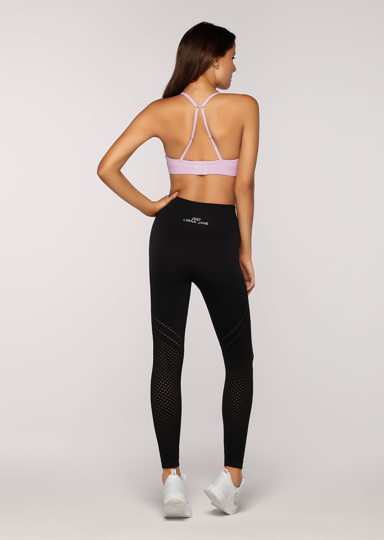 Lorna Jane Cleopatra Cage Sports Bra - Pastel Violet