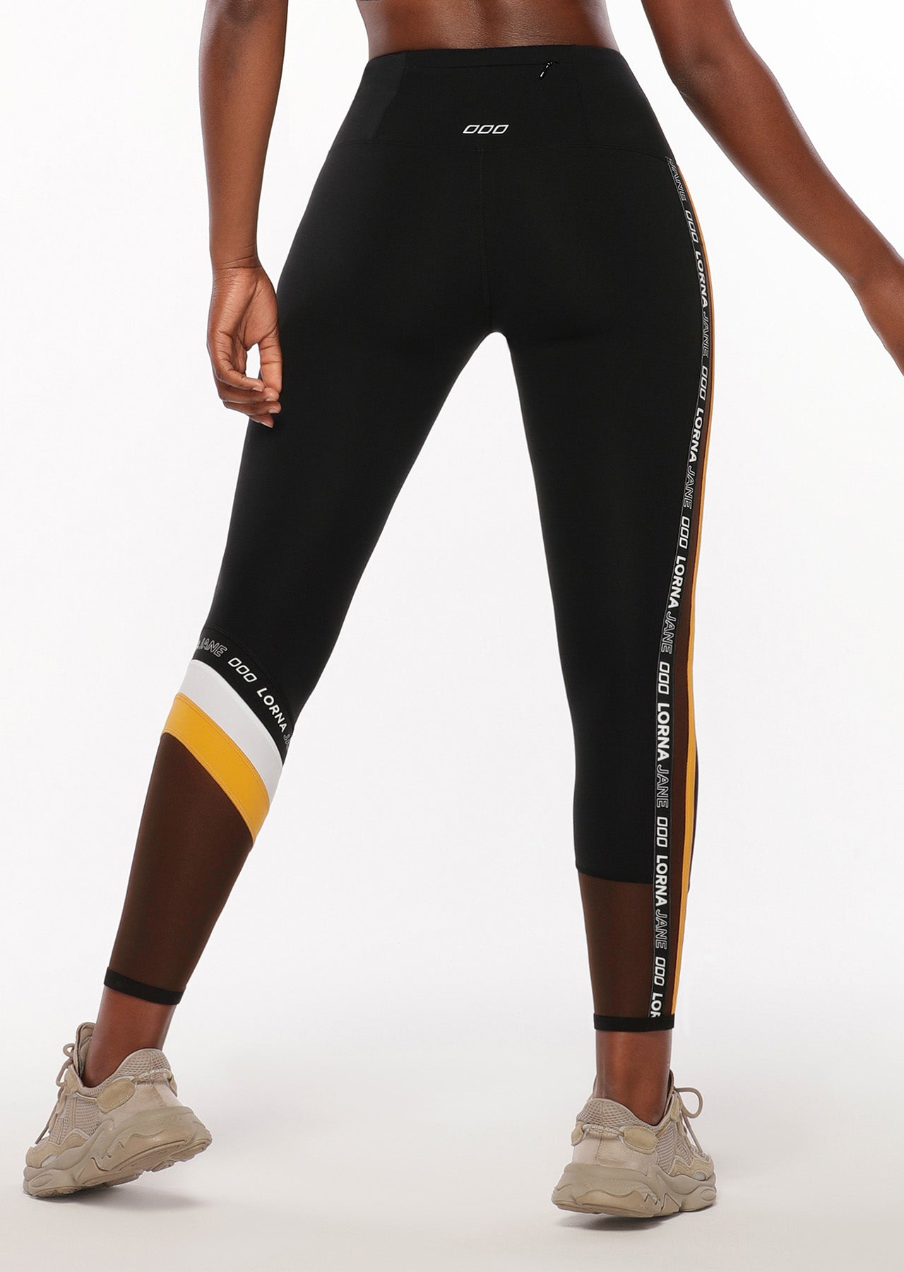 Lorna Jane Colour Block Core Full Length Leggings - Black