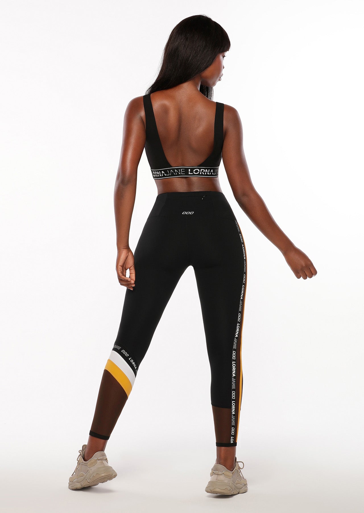 Lorna Jane Colour Block Core Full Length Leggings - Black