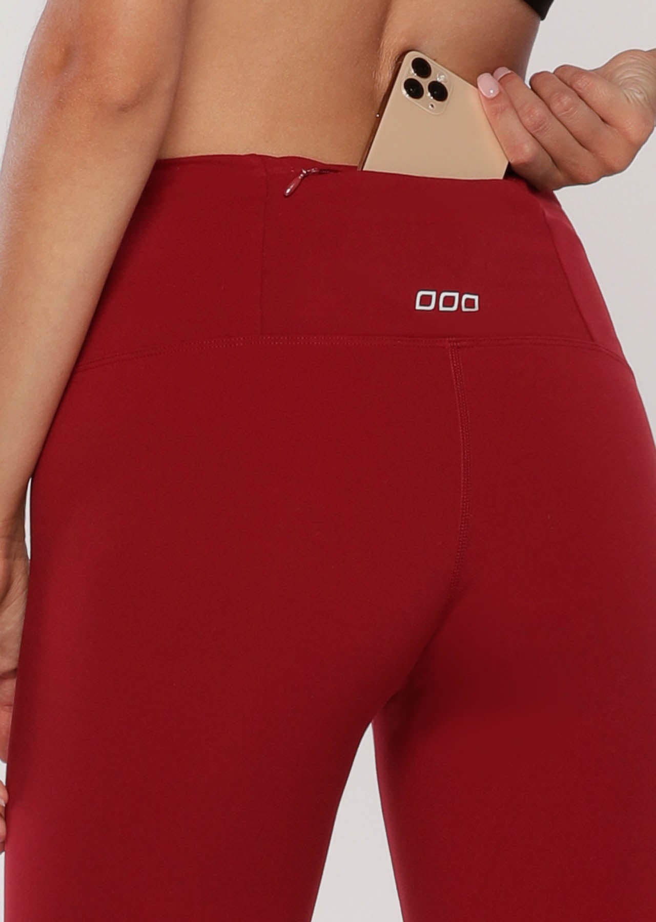 Lorna Jane Colour Block Core Full Length Leggings - Cherry Multi