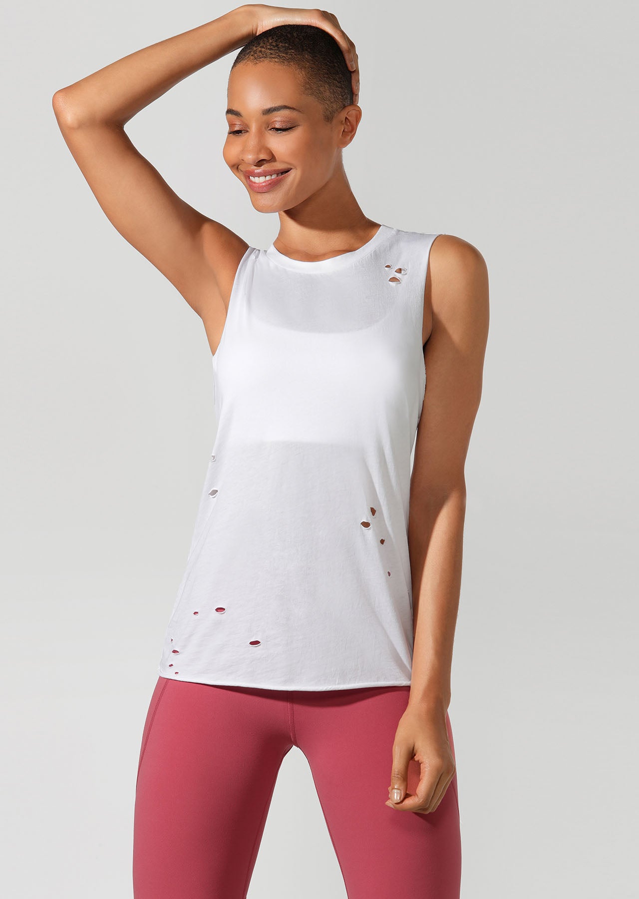 Lorna Jane Comfort Muscle Tank - White