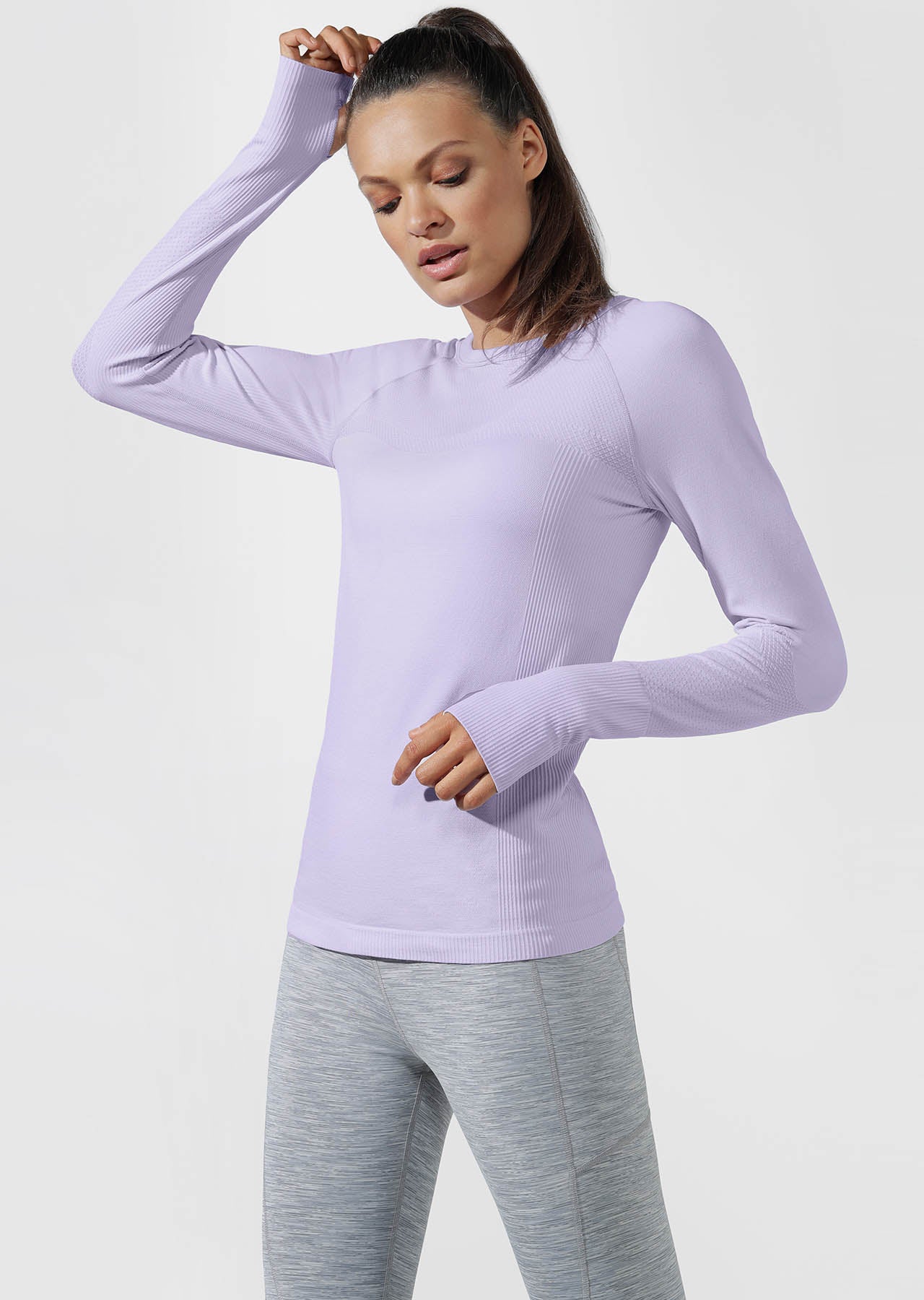Lorna Jane Comfort Seamless Long Sleeve Top - Pale Violet