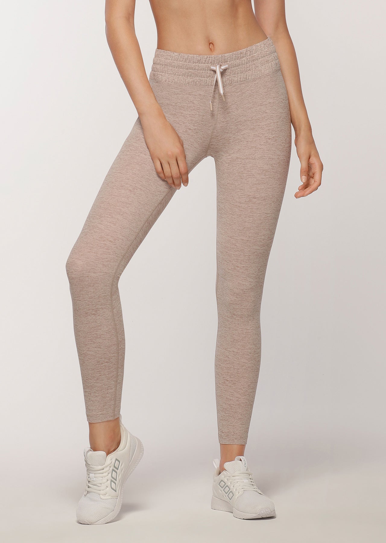 Lorna Jane Comfy Full Length Leggings - Off White Marl