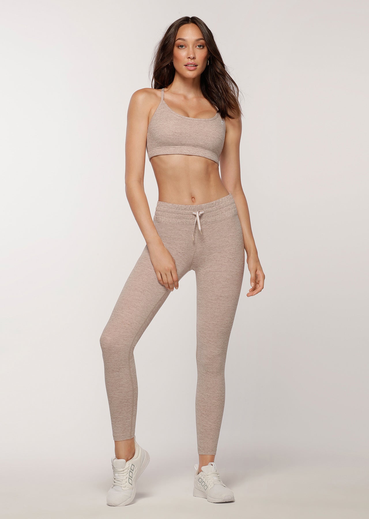 Lorna Jane Comfy Full Length Leggings - Off White Marl