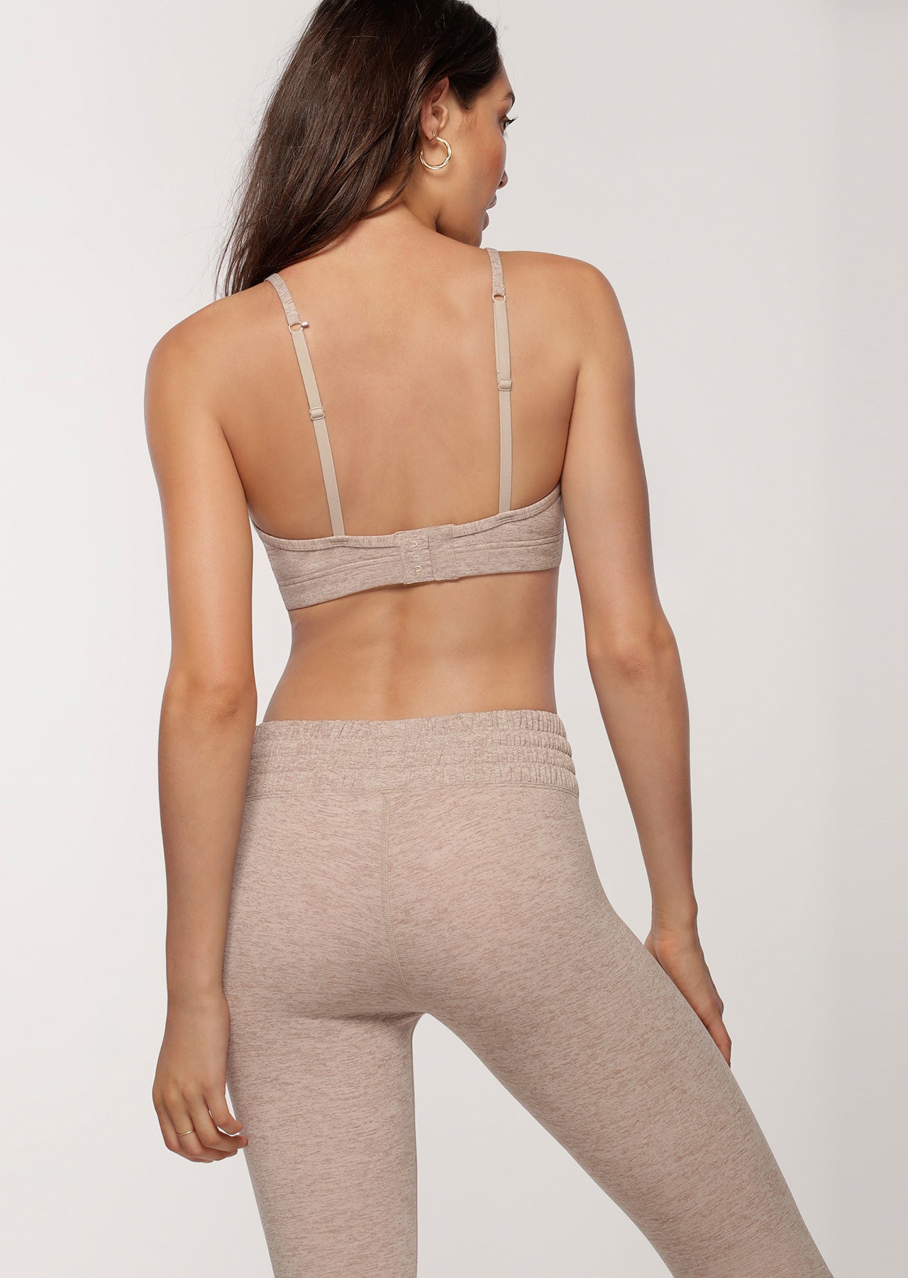 Lorna Jane Comfy Sports Bra - Off White Marl