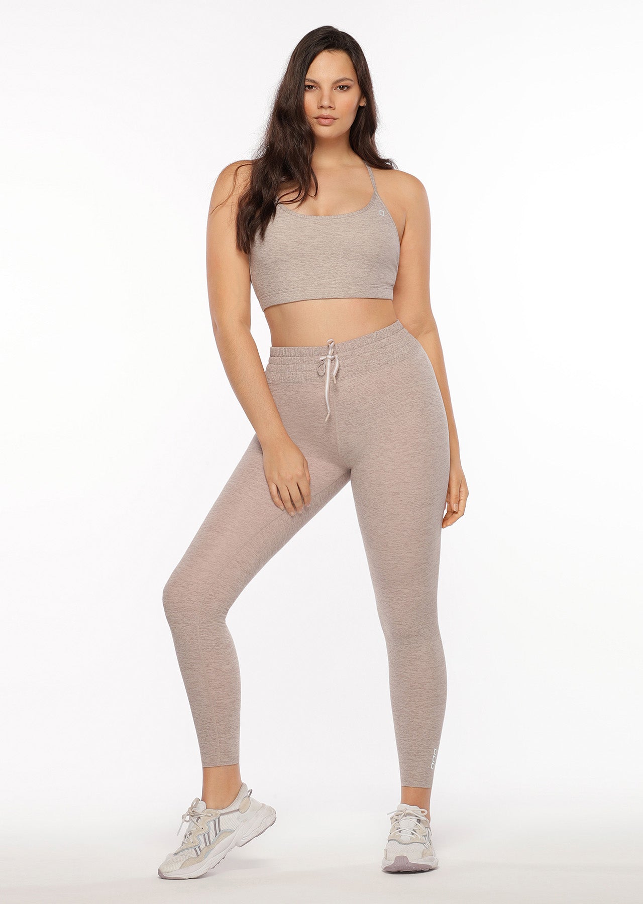 Lorna Jane Comfy Sports Bra - Off White Marl