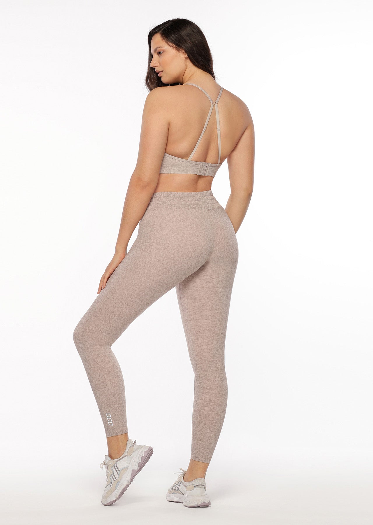 Lorna Jane Comfy Sports Bra - Off White Marl