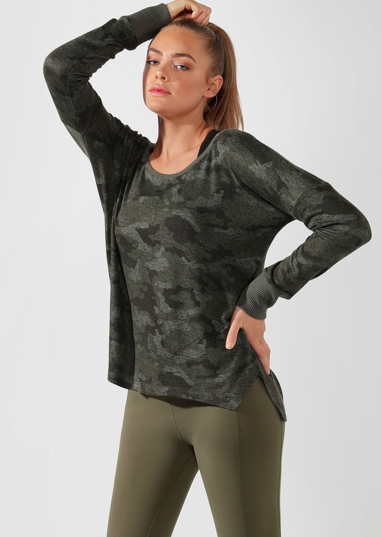 Lorna Jane Commando Long Sleeve Top - Camo Print