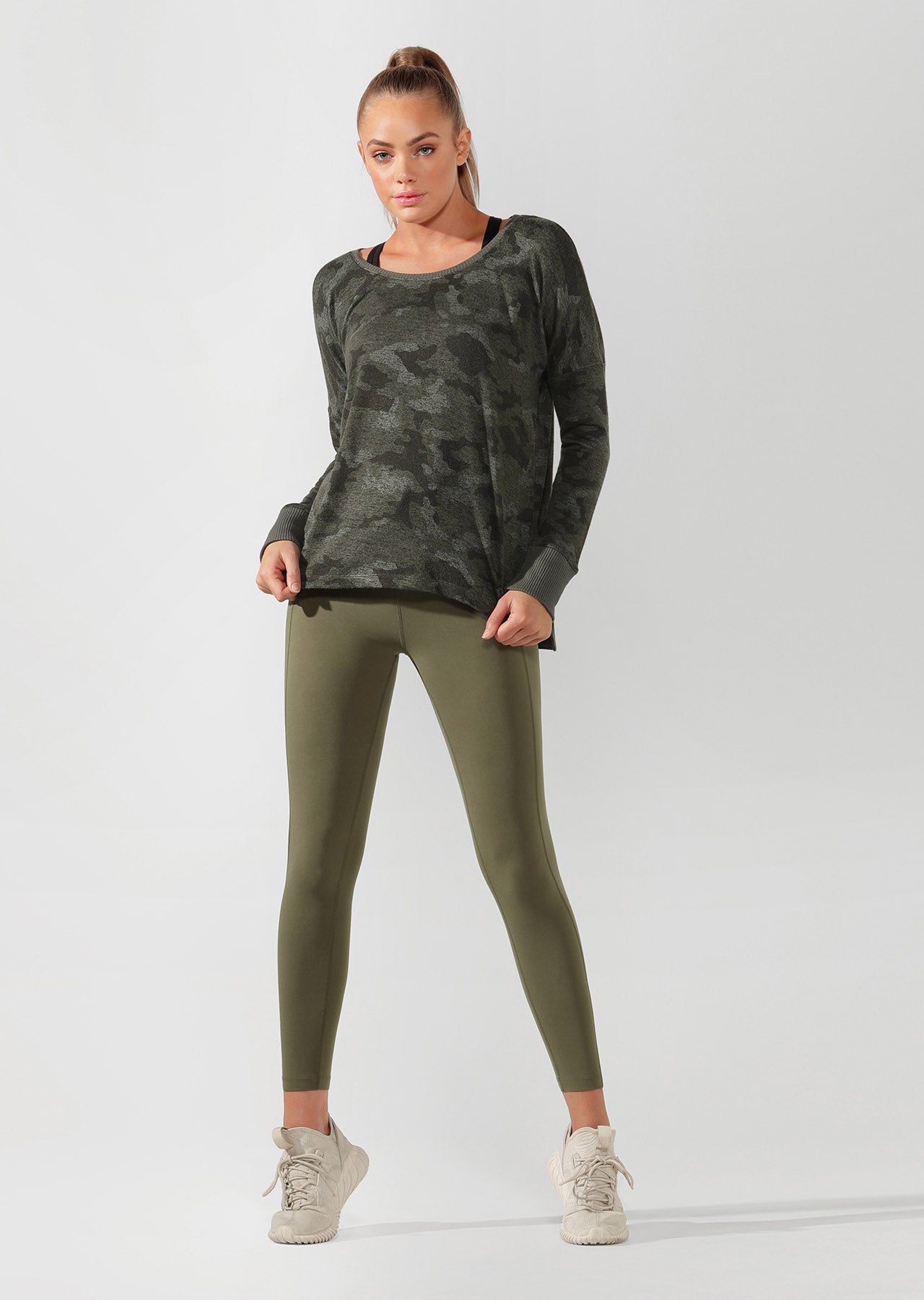 Lorna Jane Commando Long Sleeve Top - Camo Print