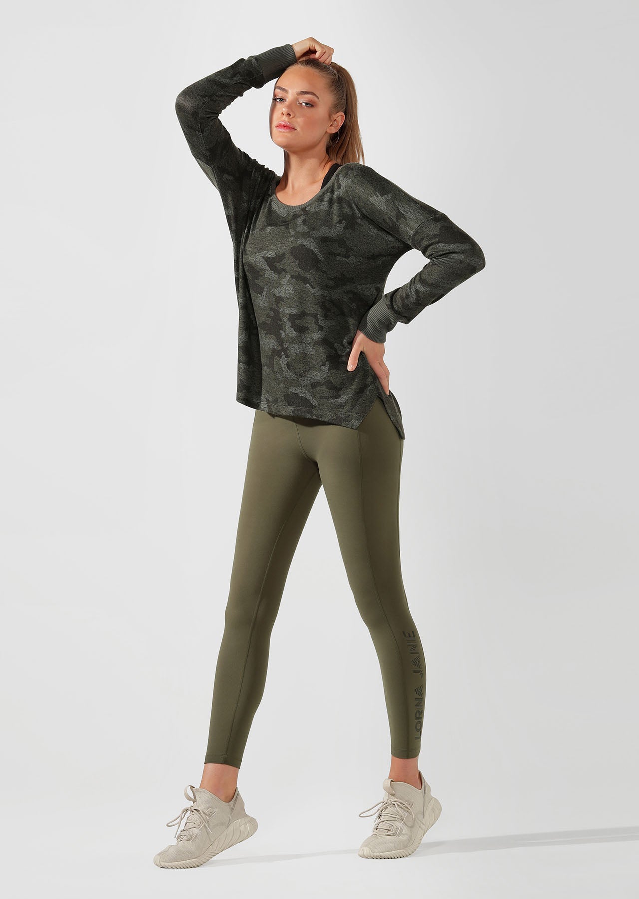 Lorna Jane Commando Long Sleeve Top - Camo Print