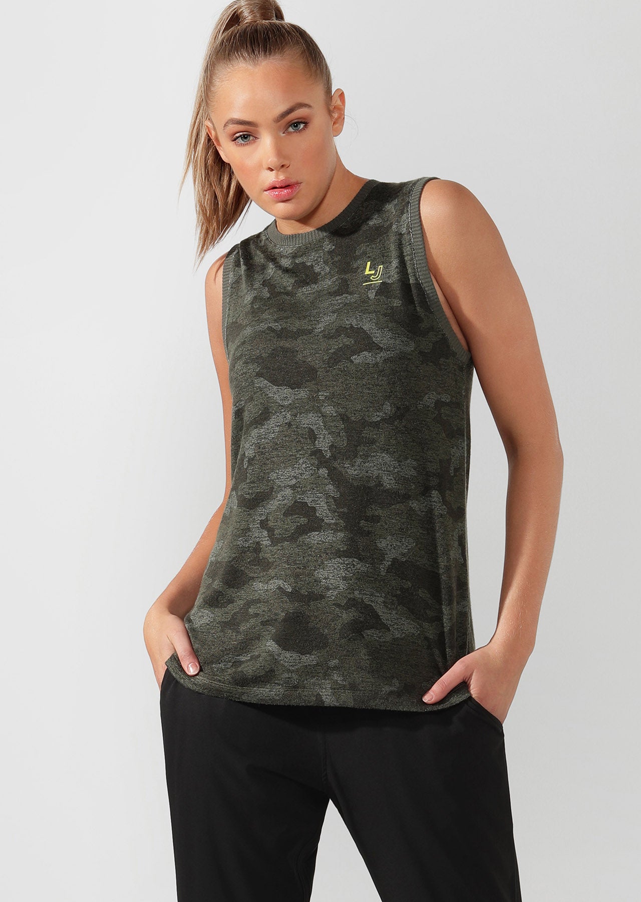 Lorna Jane Commando Muscle Tank - Camo Print