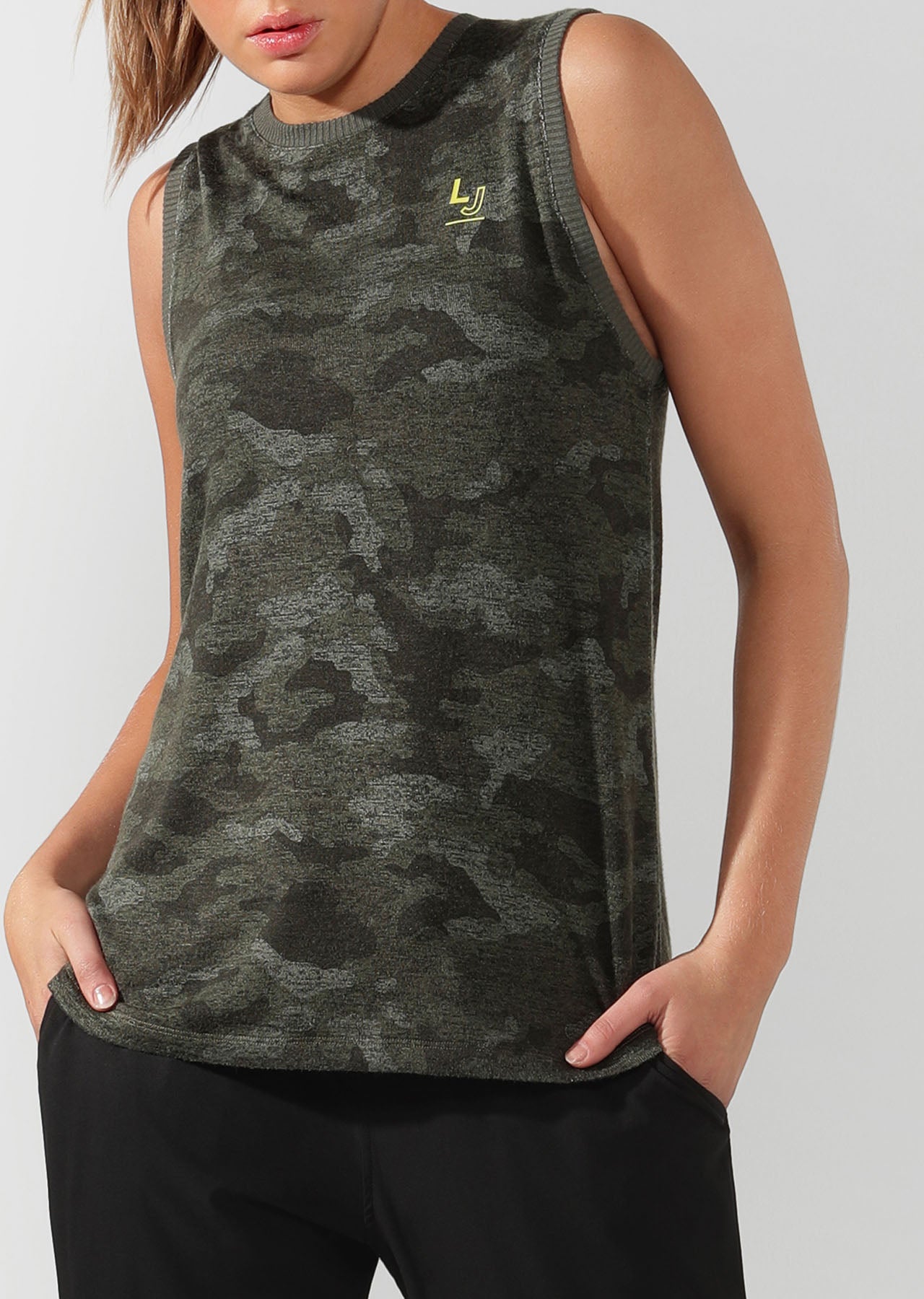 Lorna Jane Commando Muscle Tank - Camo Print