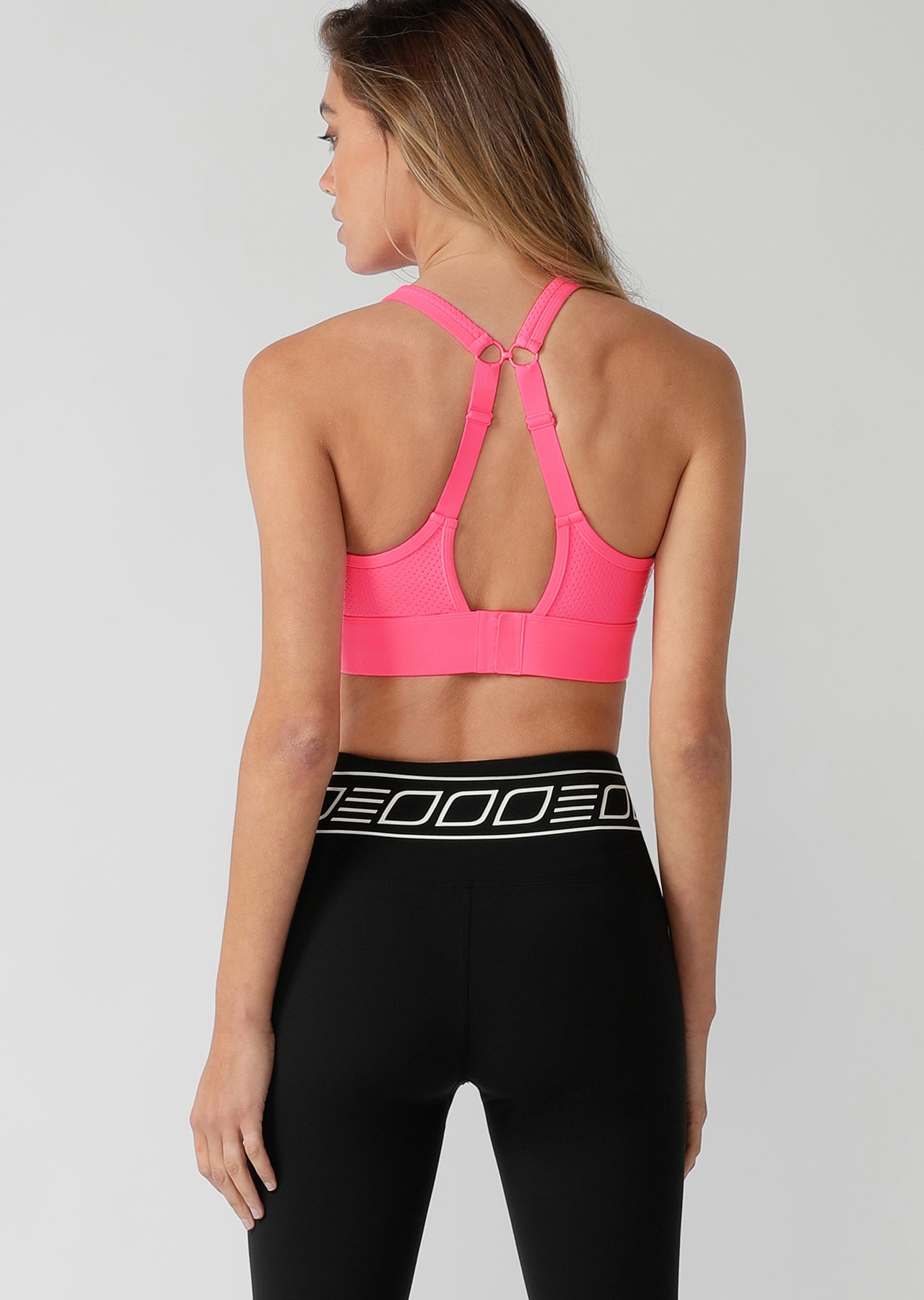 Lorna Jane Compress & Compact Sports Bra - Neon Pink