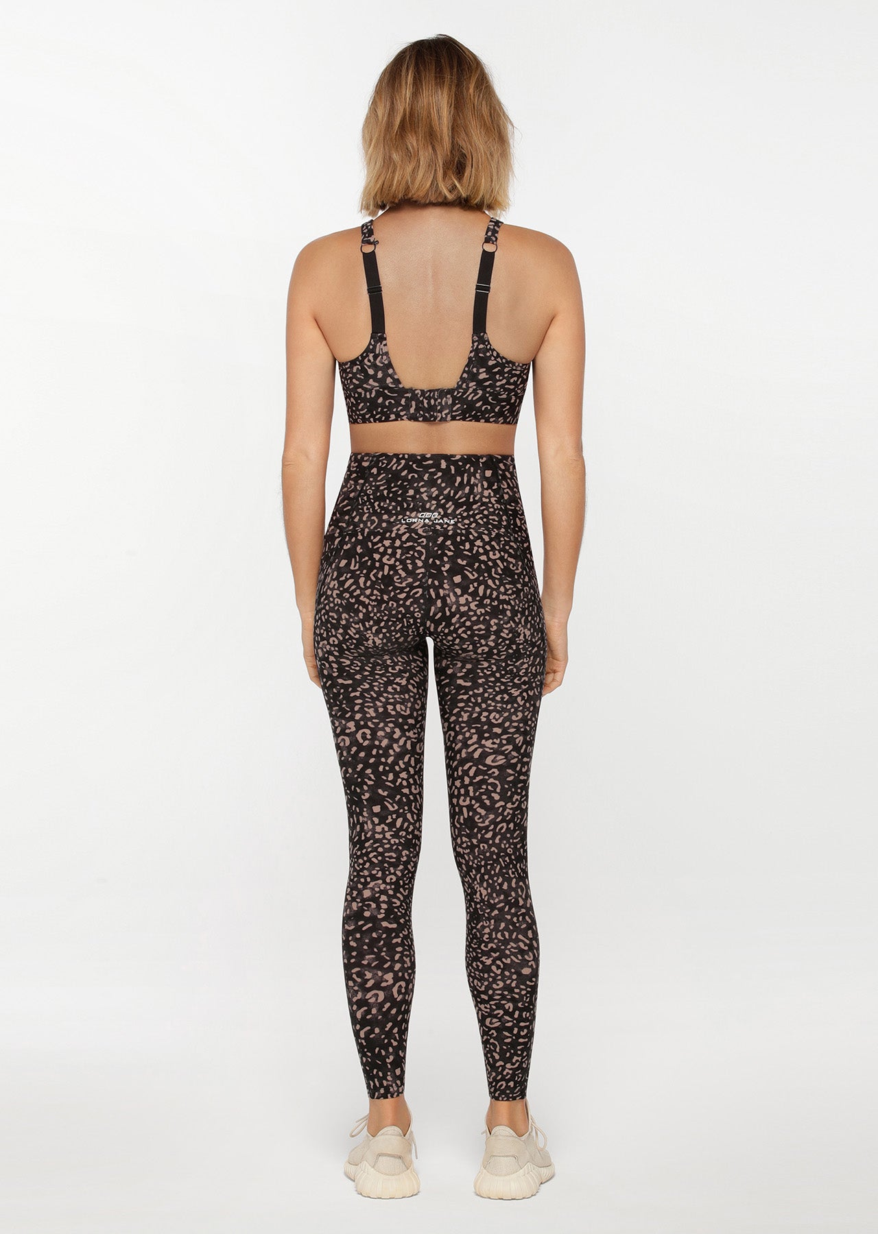 Lorna Jane Compress & Compact Sports Bra - Night Cat Print