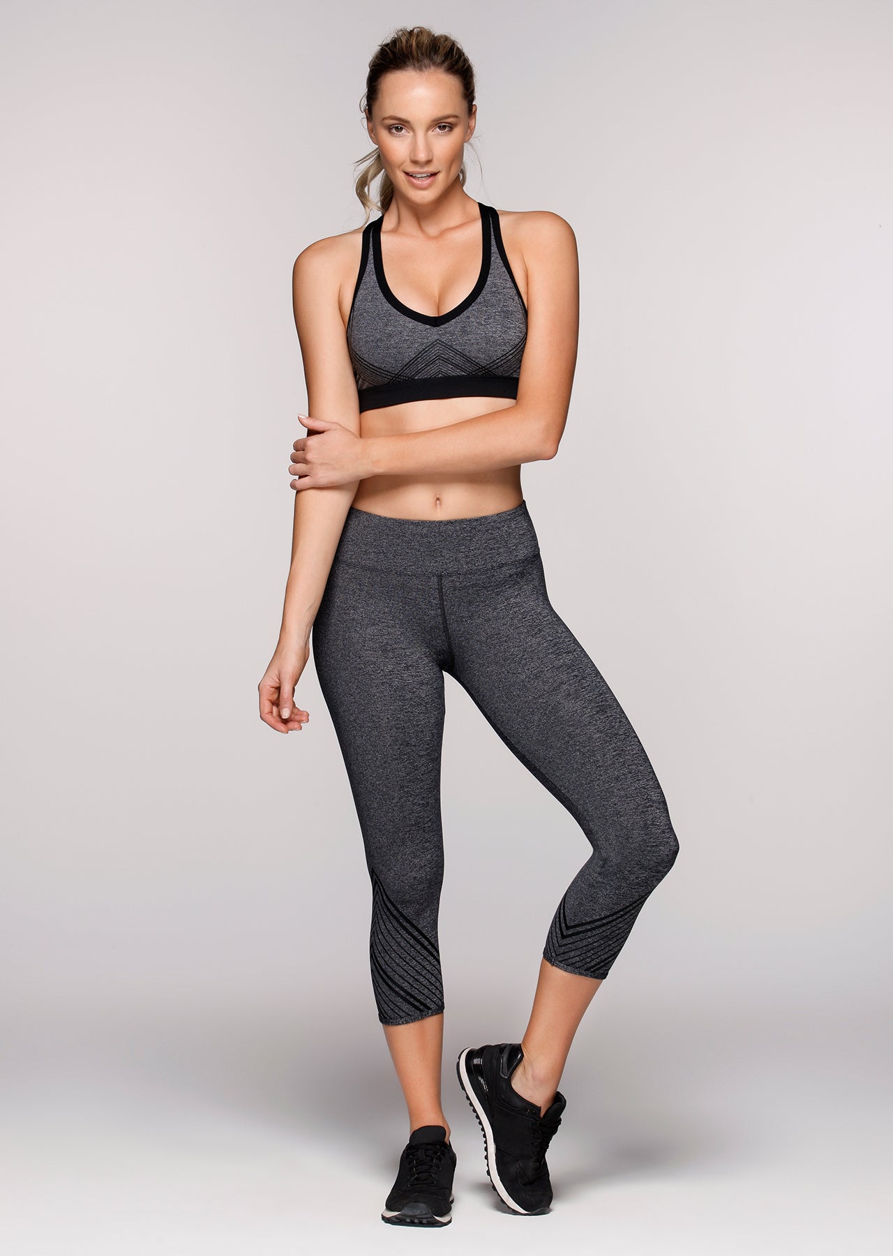 Lorna Jane Confidence Support 7/8 Tight - Char Marl