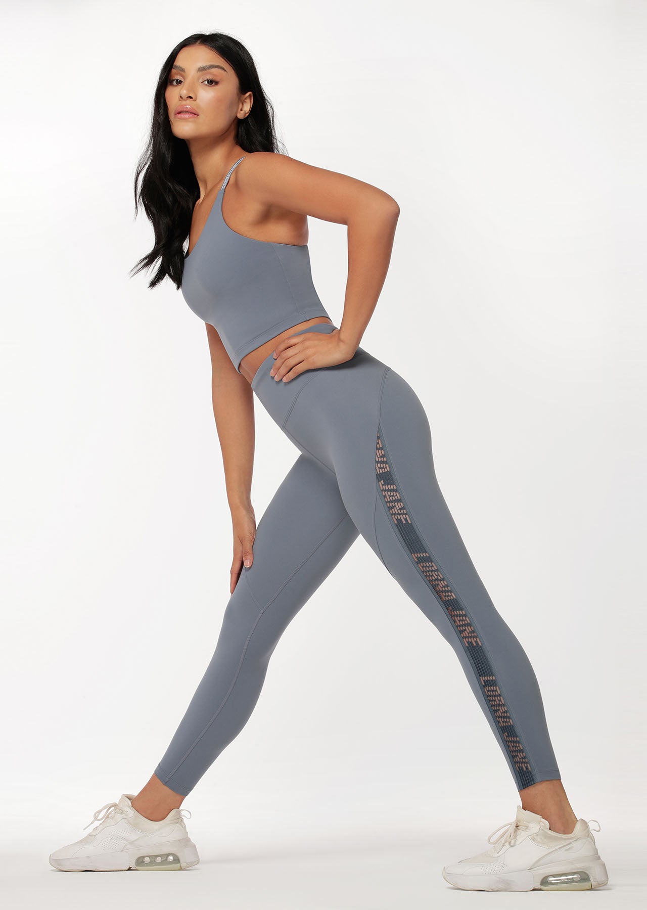 Lorna Jane Conqueror Ankle Biter Leggings - Powder Grey
