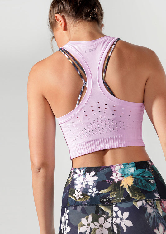 Lorna Jane Contour Seamless Cropped Tank - Pale Orchid Lilac