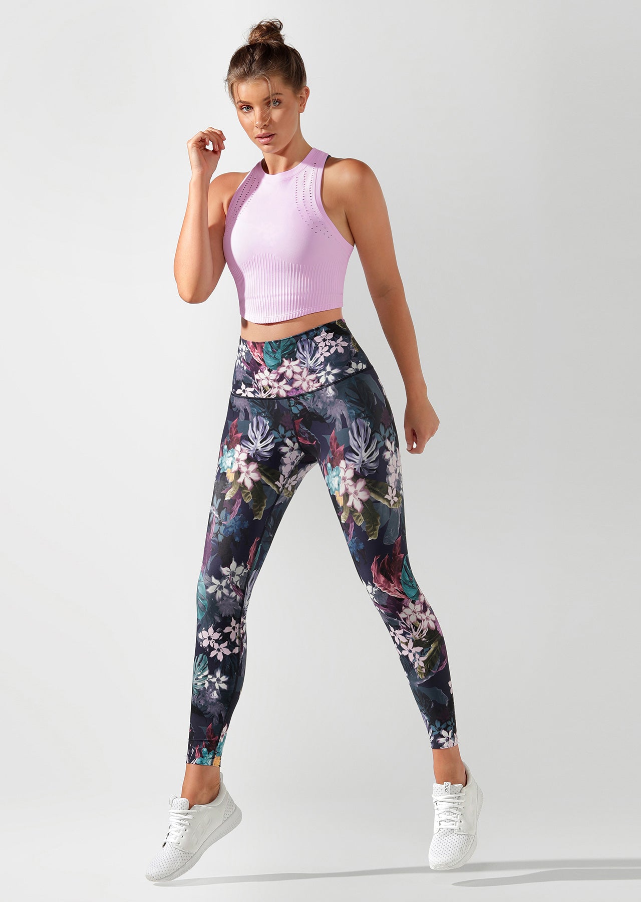 Lorna Jane Contour Seamless Cropped Tank - Pale Orchid Lilac