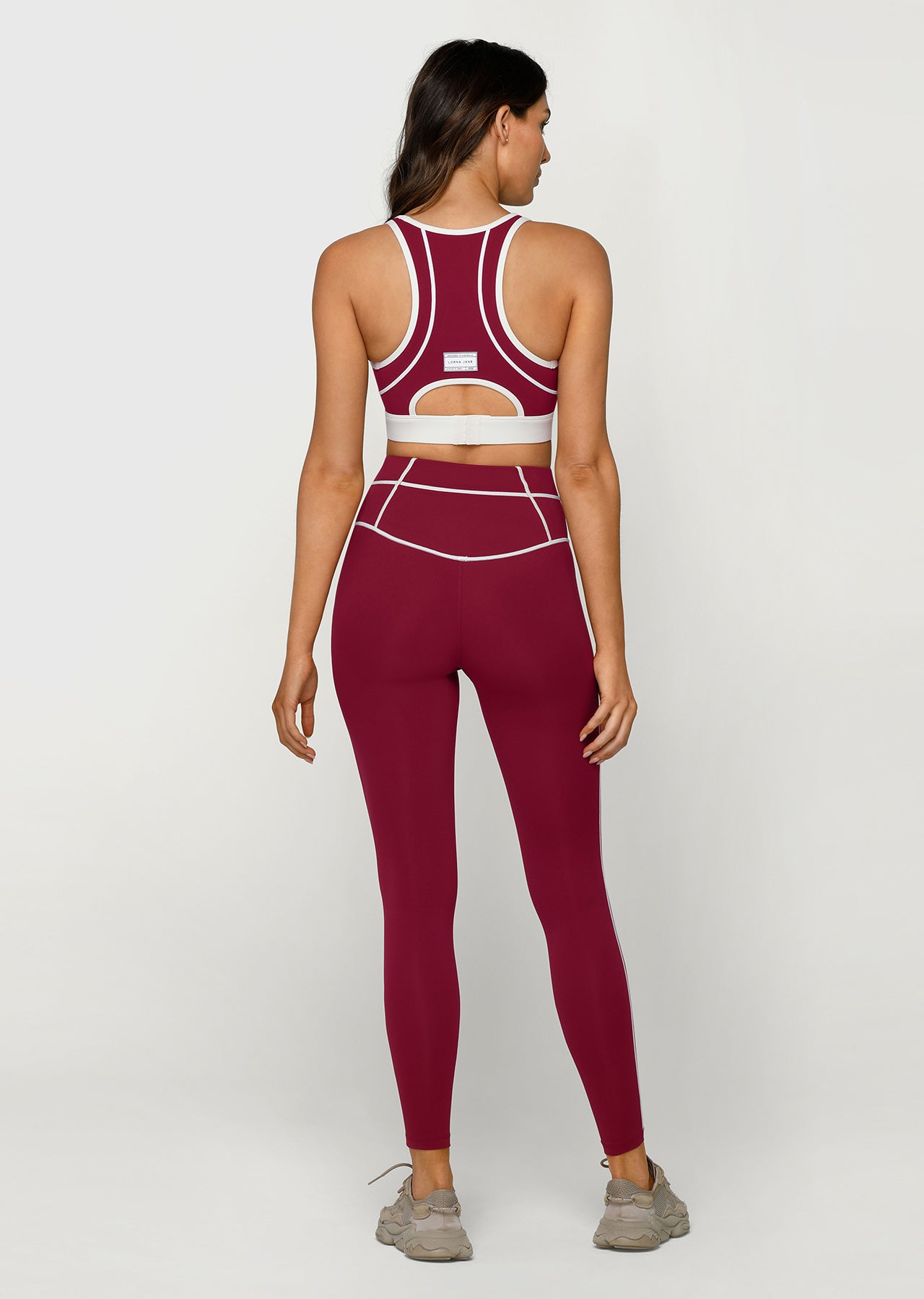 Lorna Jane Contrast Racer Sports Bra - Marrakesh