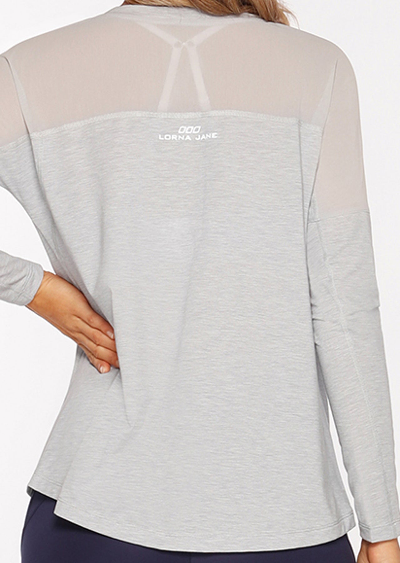 Lorna Jane Cooler Days Active L/Slv Top - Grey Marl