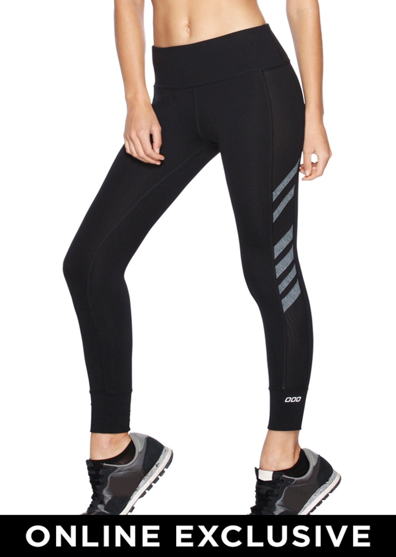 Lorna Jane Core Power Ankle Biter Tight - Black/Char Marl