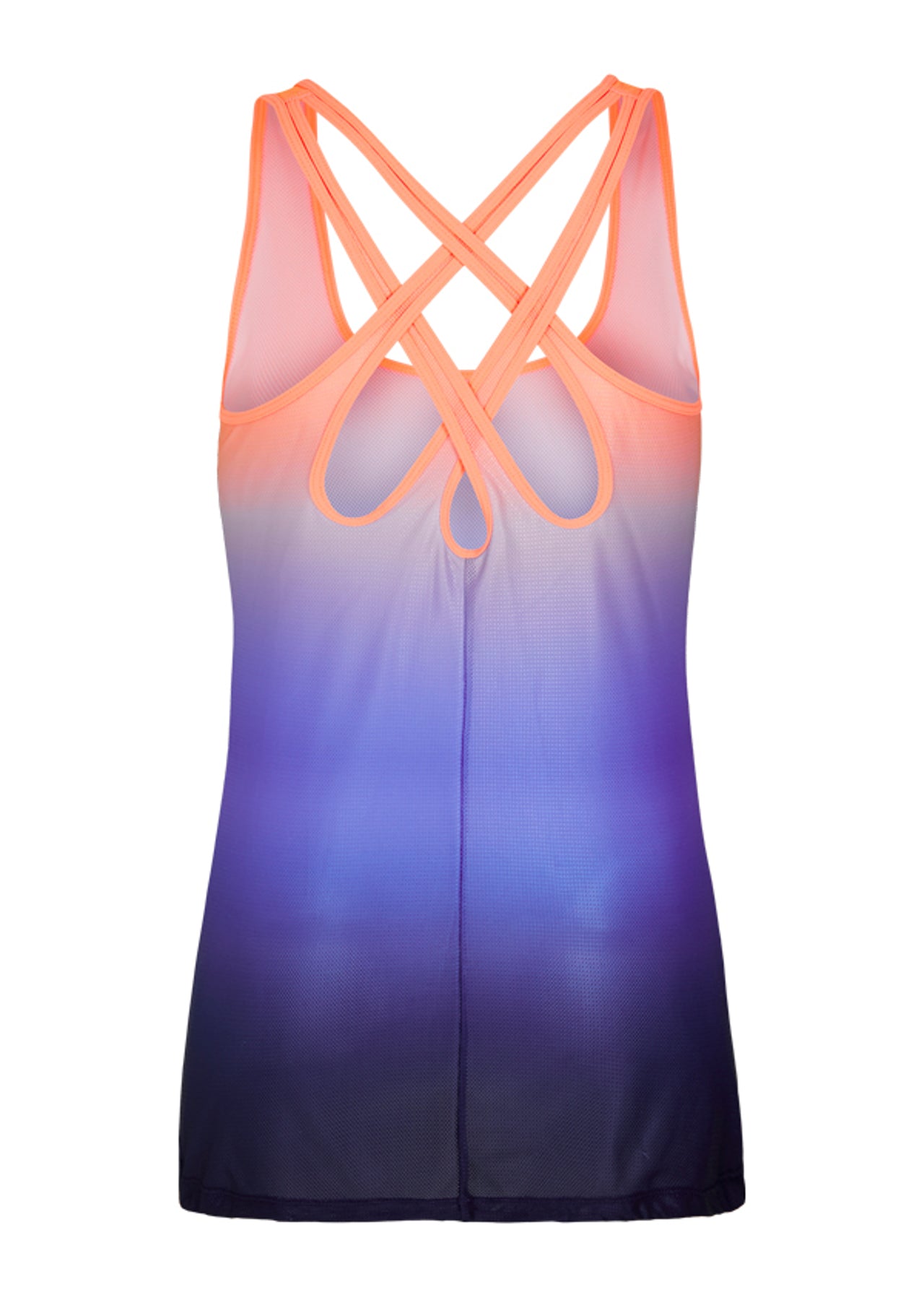Lorna Jane Cosmic Ombre Excel Tank - Ink/Jacaranda/Neon Peach Melba