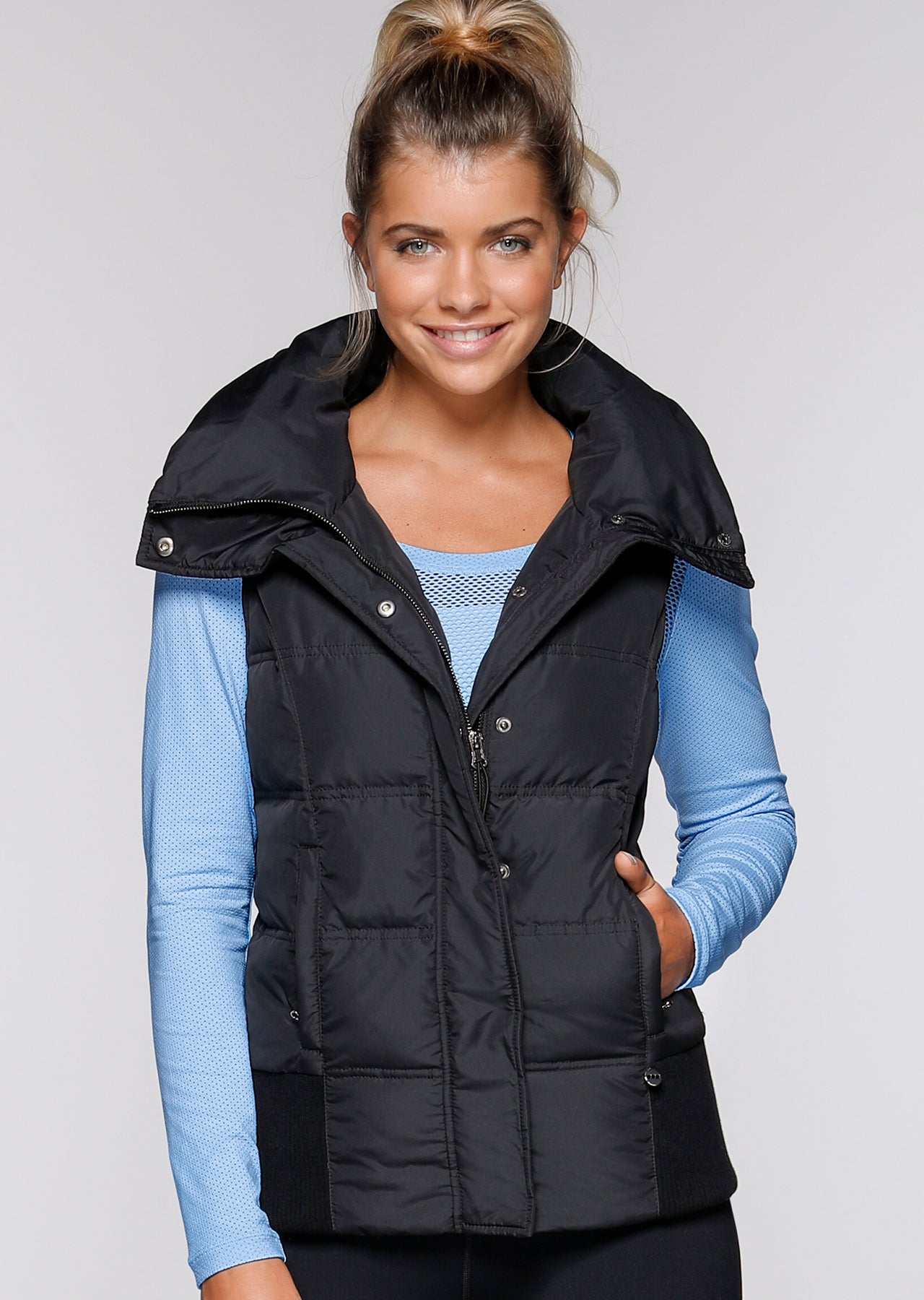 Lorna Jane Cosy Puffa Vest - Black