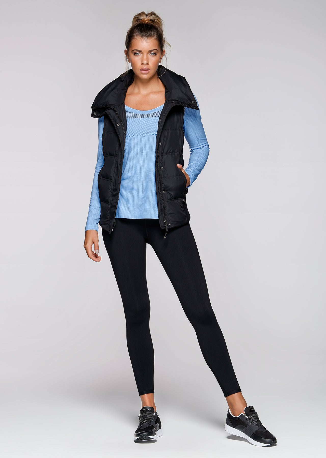 Lorna Jane Cosy Puffa Vest - Black