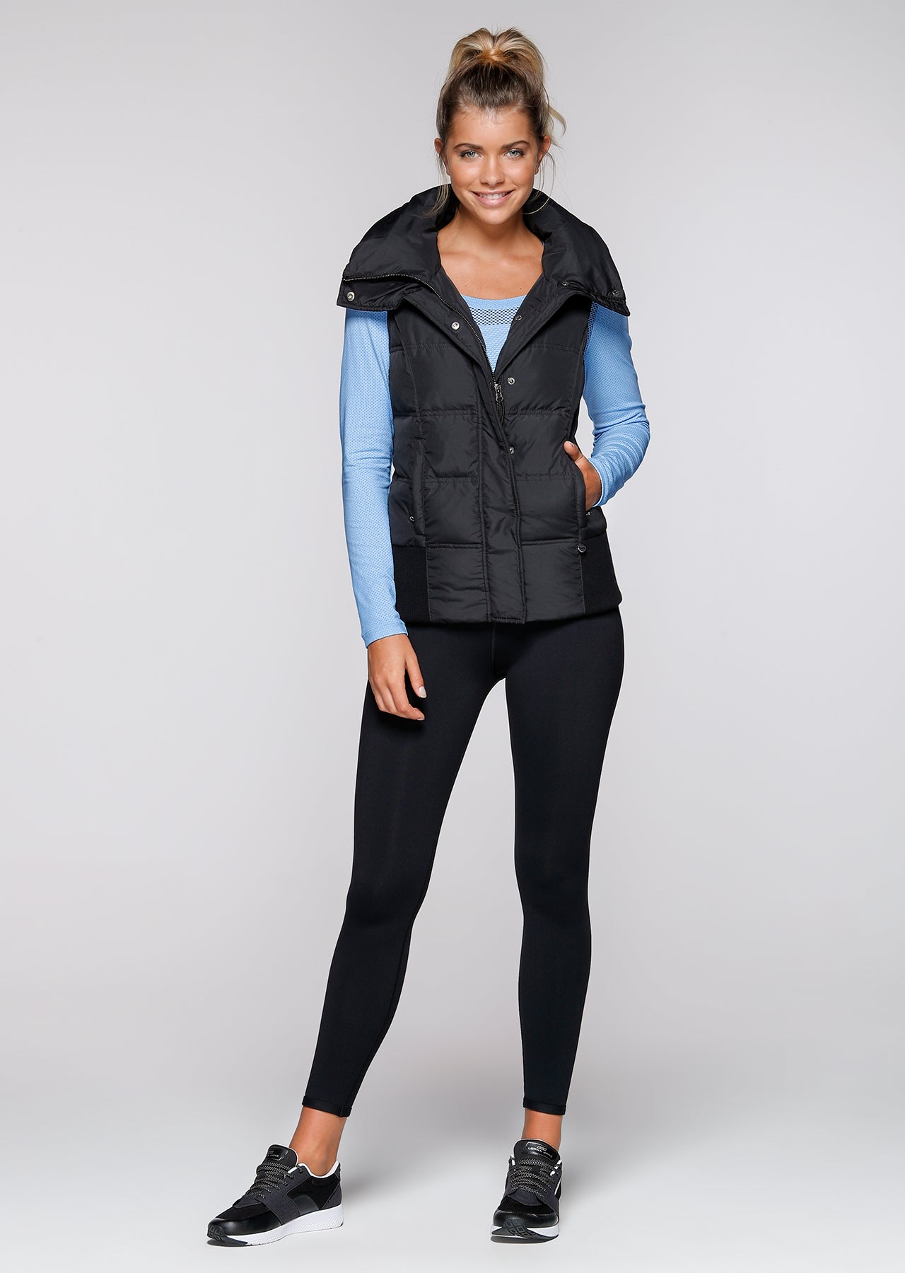 Lorna Jane Cosy Puffa Vest - Black