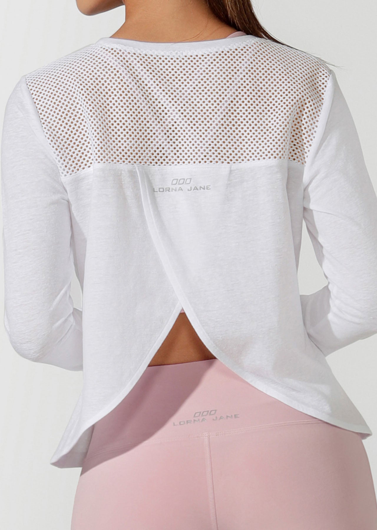 Lorna Jane Cover Up Cropped Lon - White