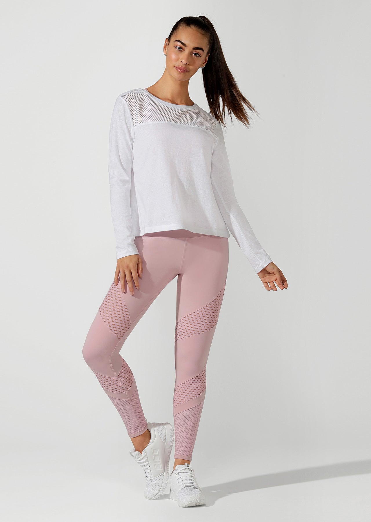 Lorna Jane Cover Up Cropped Lon - White