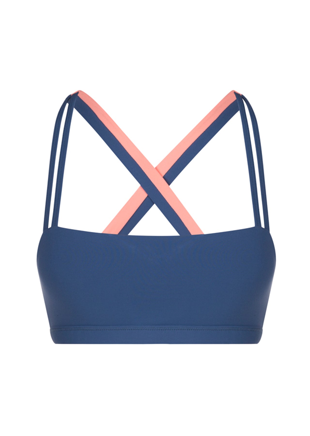 Lorna Jane Covers Bra - Polished Grey/PaleNeon Apricot